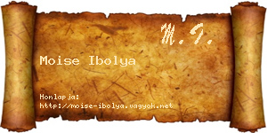 Moise Ibolya névjegykártya